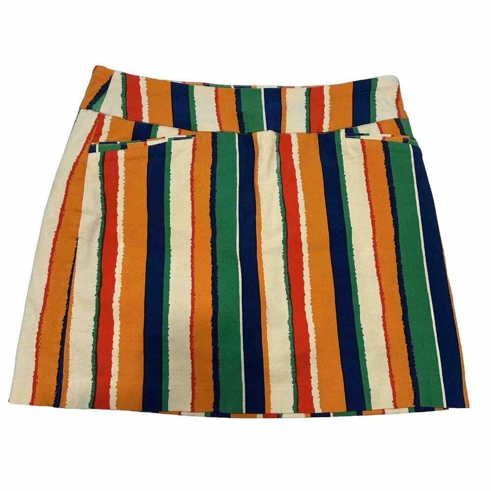 attyre Ladies sz 6 Tennis Golf Pickleball skort stretch pull on Striped